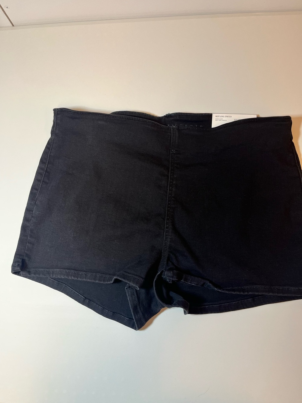 American Eagle Next Level Stretch Black Micro Shorts Size Large NWT